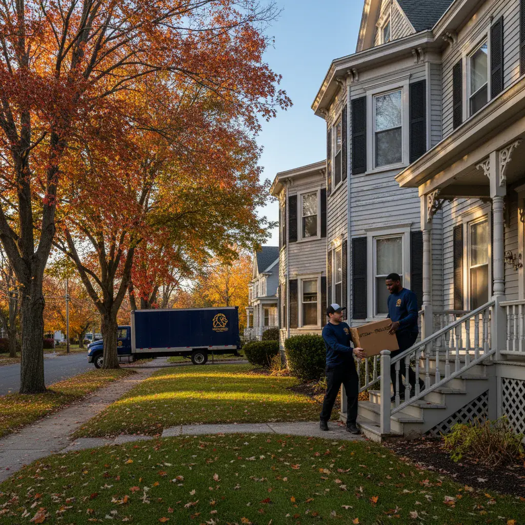Eastside Movers crew working a move in MetroWest, MA
